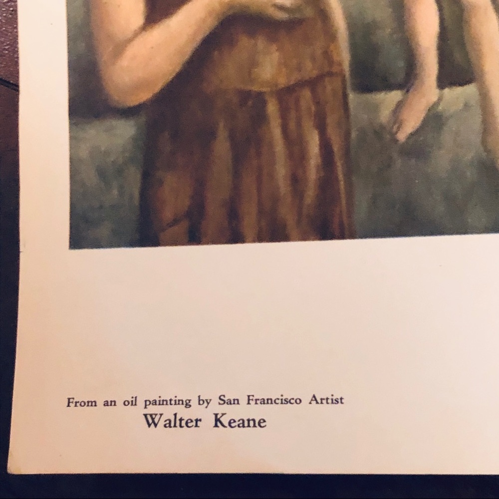 Big Eyes 1963 Margaret Walter Keane Vintage Large Lithograph Print Midcentury - Picture 5 of 13